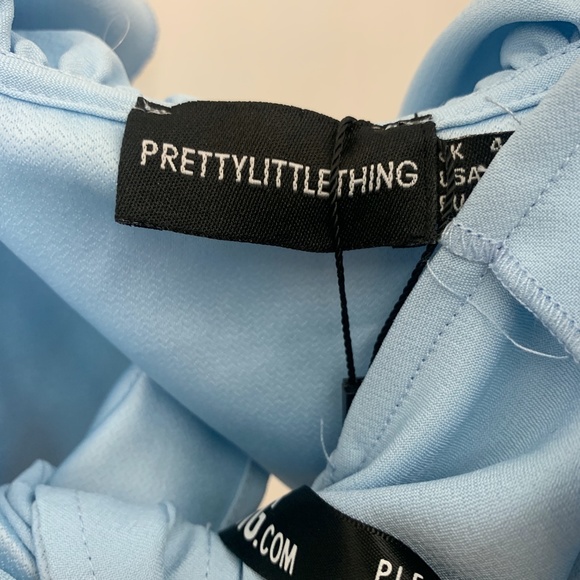 BABY BLUE LONG SLEEVE CROP TOP - Picture 3 of 3